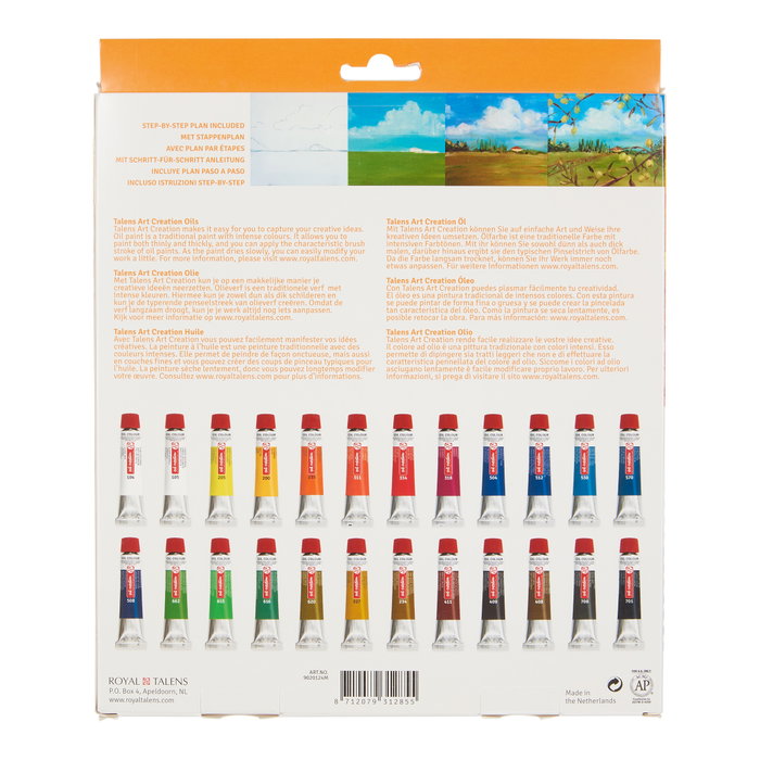 Talens Art Creation Set de Iniciación de Pintura al Óleo 24 Tubos de 12 ml